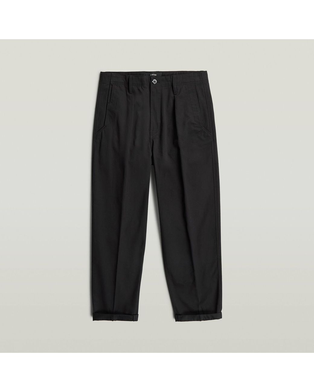 Pantalon Pleated Chino Relaxed Tapered G-Star pour homme en coloris Black