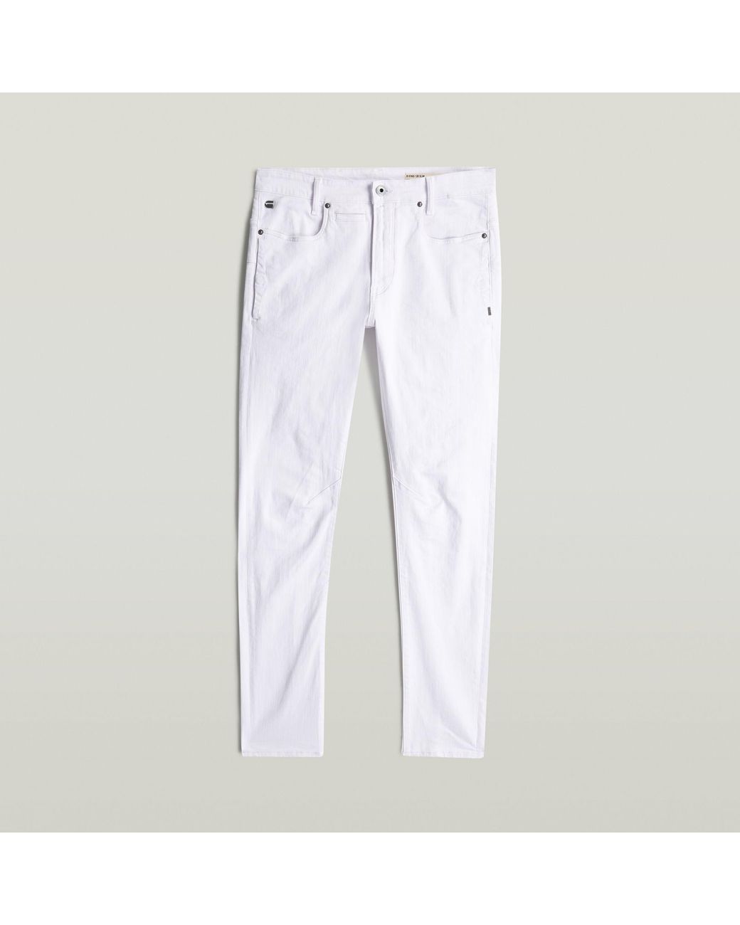 Jean D-Staq Slim G-Star pour homme en coloris White