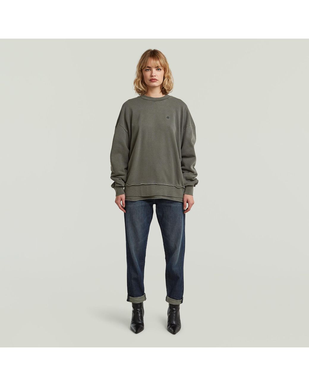 G-Star Gray Puckering Sweater