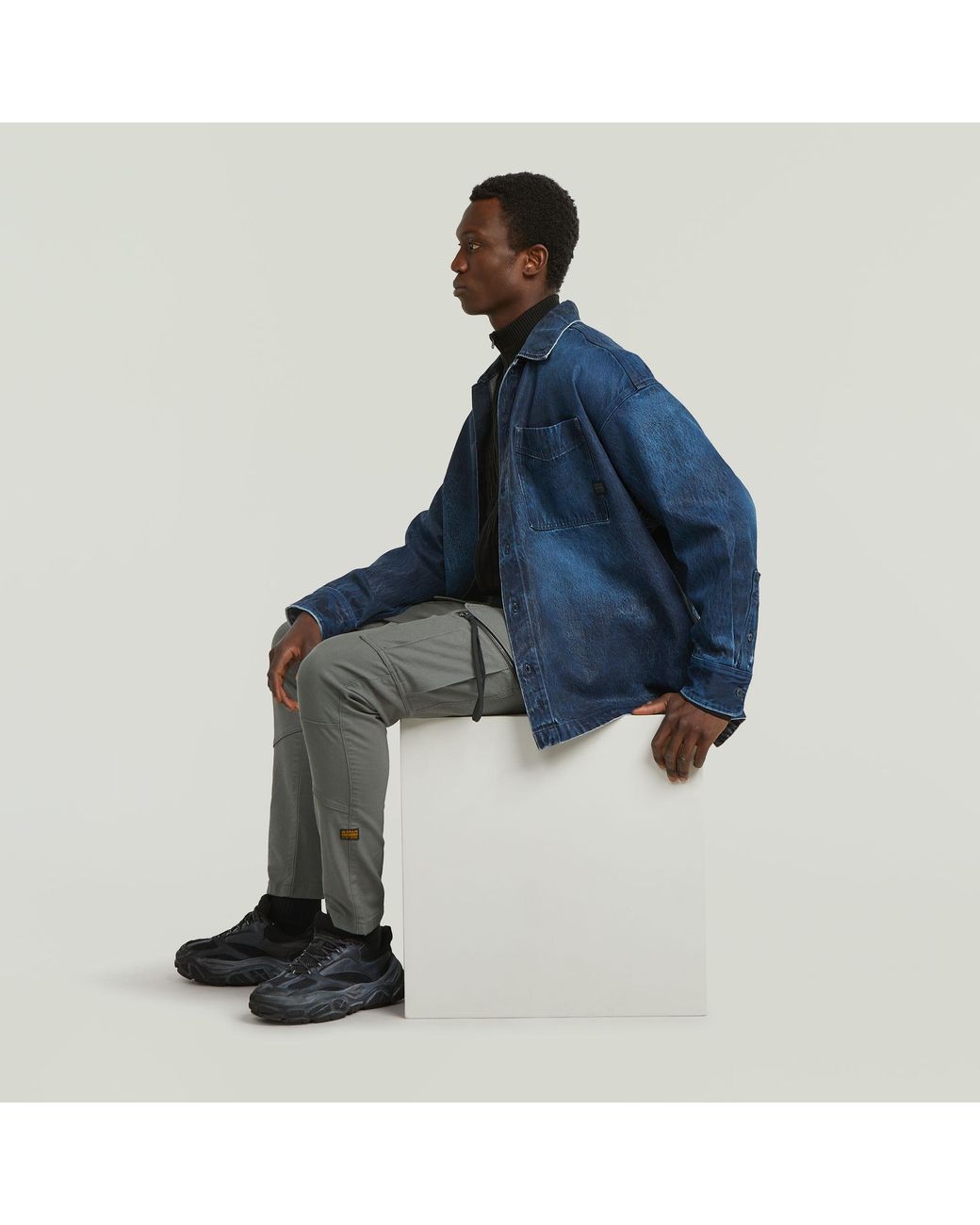 Pantalon Cargo Zip Pocket 3D Skinny G-Star pour homme en coloris Gray