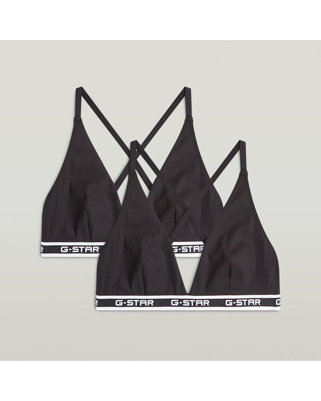 G-Star Black Multiway Triangle Bralette 2-Pack