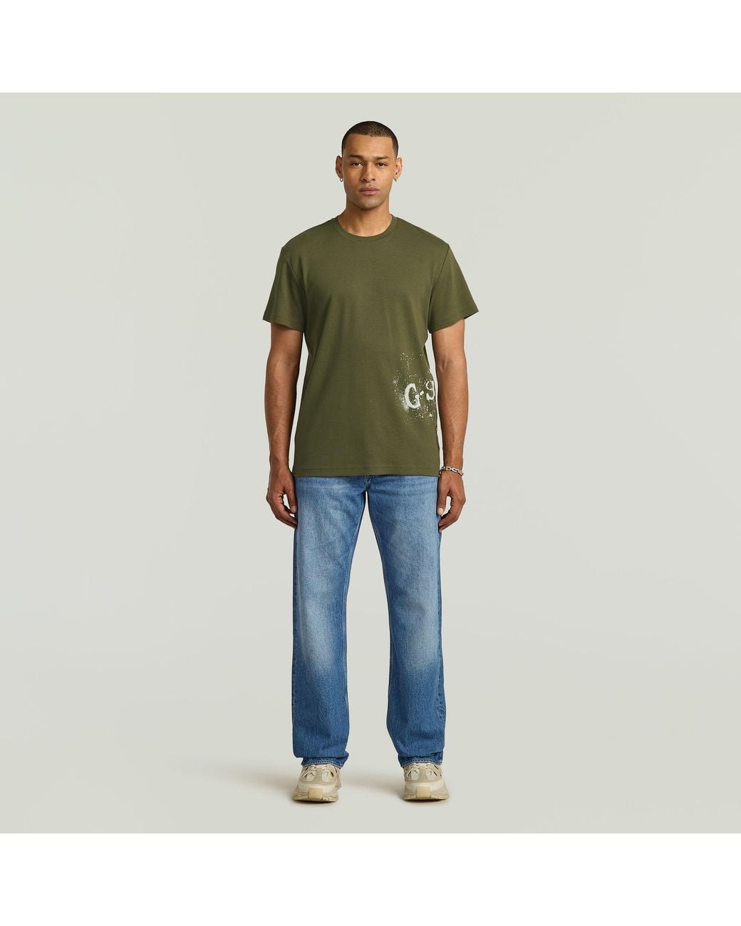 G-Star Green Sprayed T-Shirt for men