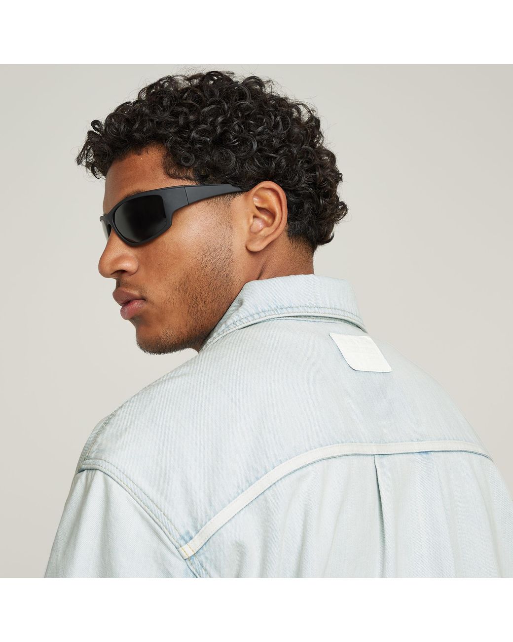 G-Star Blue Oversized Chore Jacket for men