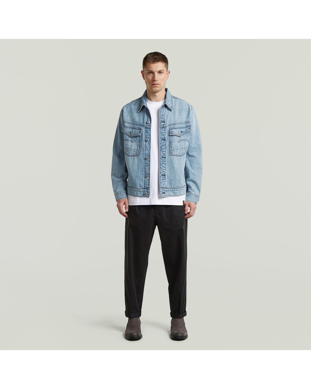 G-Star Pleated Relaxed Tapered Chino in het Black voor heren