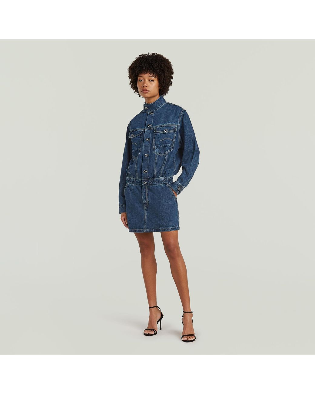 G-Star Blue Jacket-Kleid