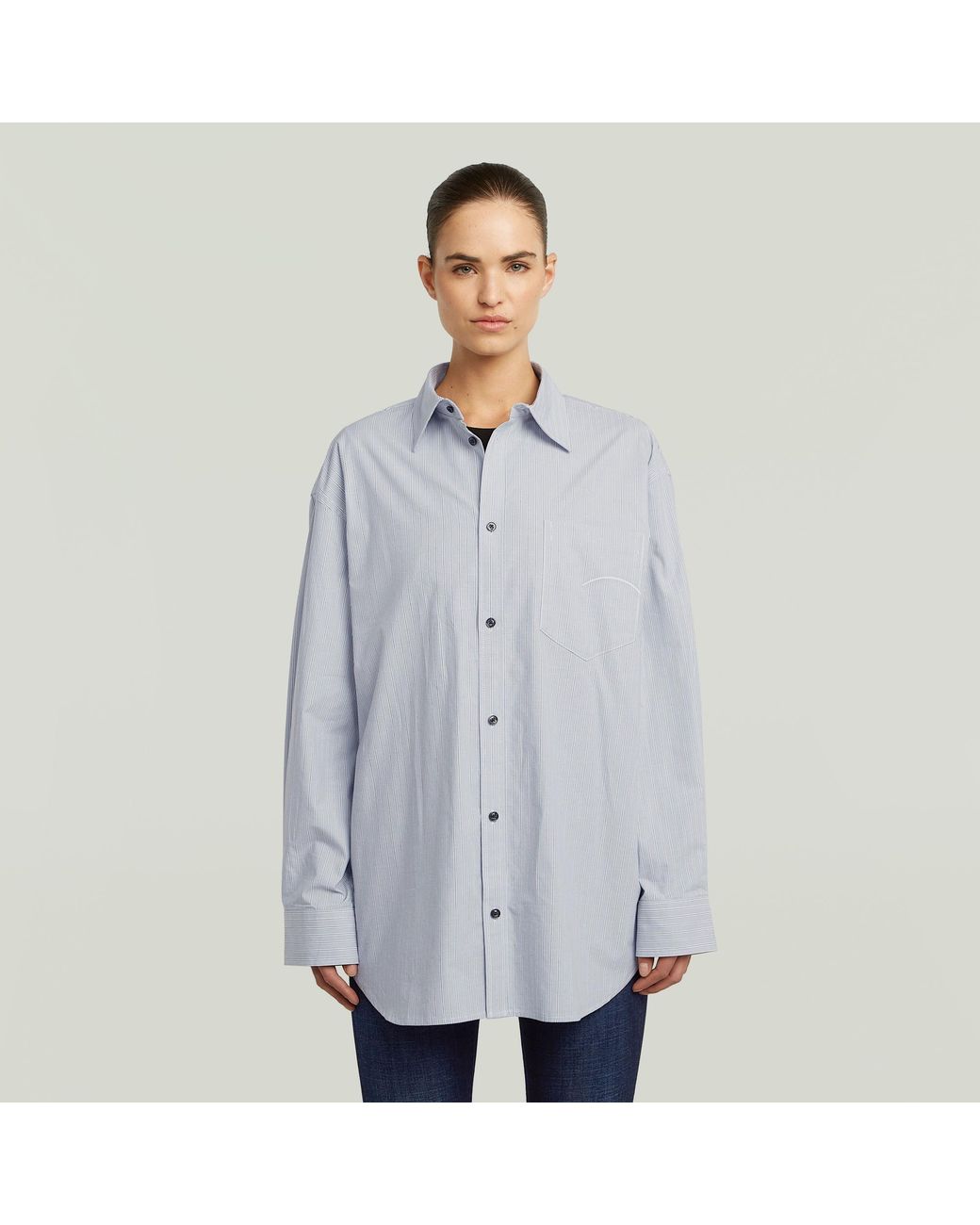G-Star Oversized Long Overhemd in het Blue