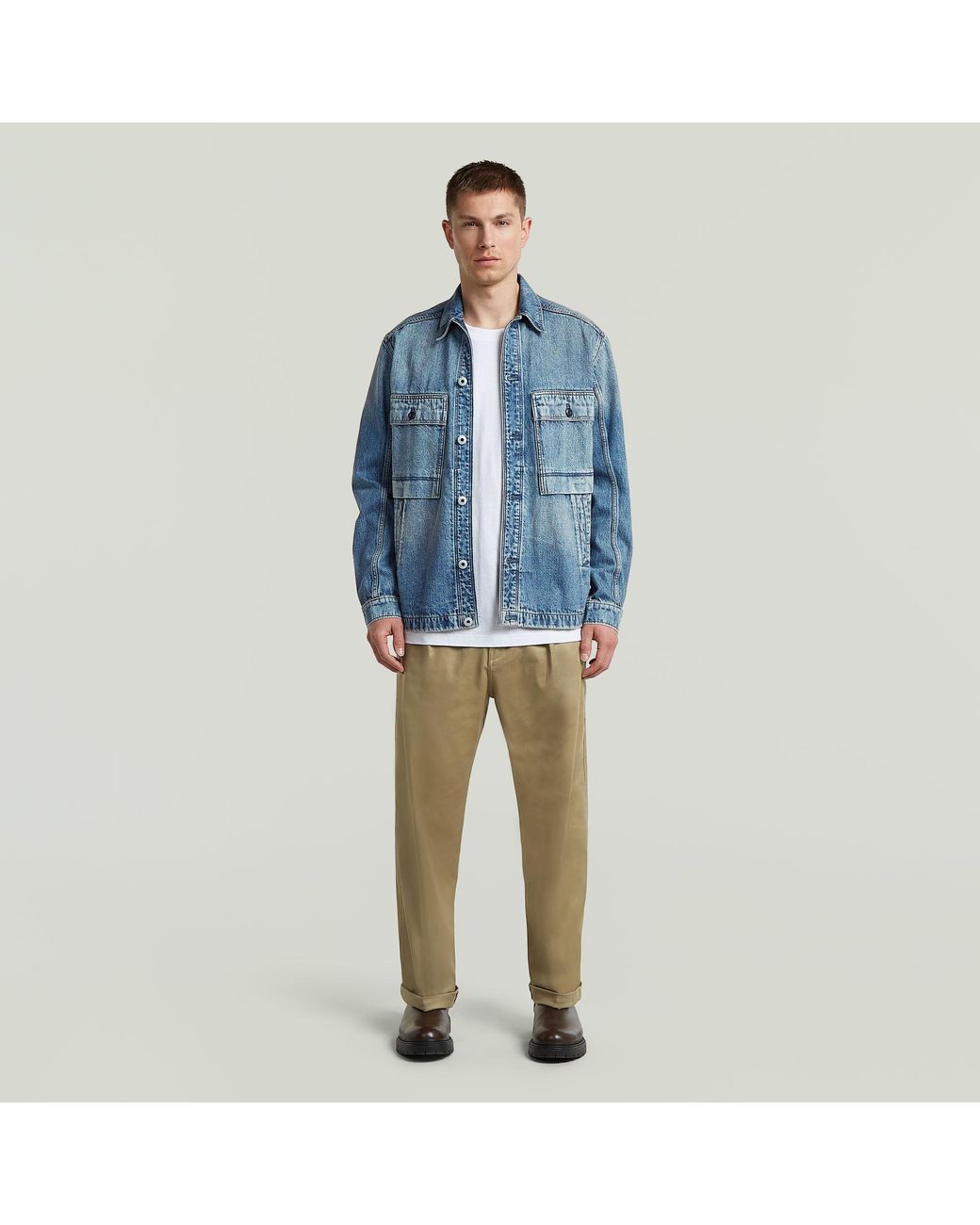 Chino Pleated Relaxed G-Star pour homme en coloris Natural