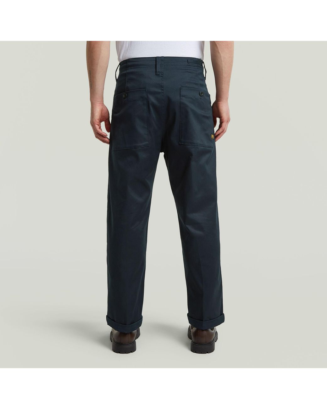 Chino Pleated Relaxed G-Star pour homme en coloris Blue