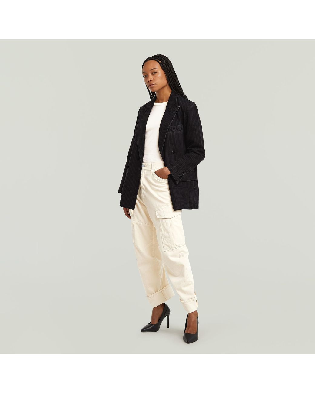 G-Star Double Breasted Blazer in het Black