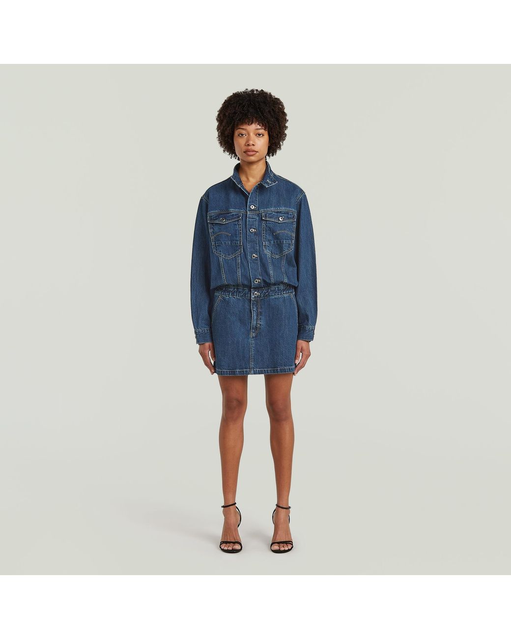 G-Star Blue Jacket-Kleid
