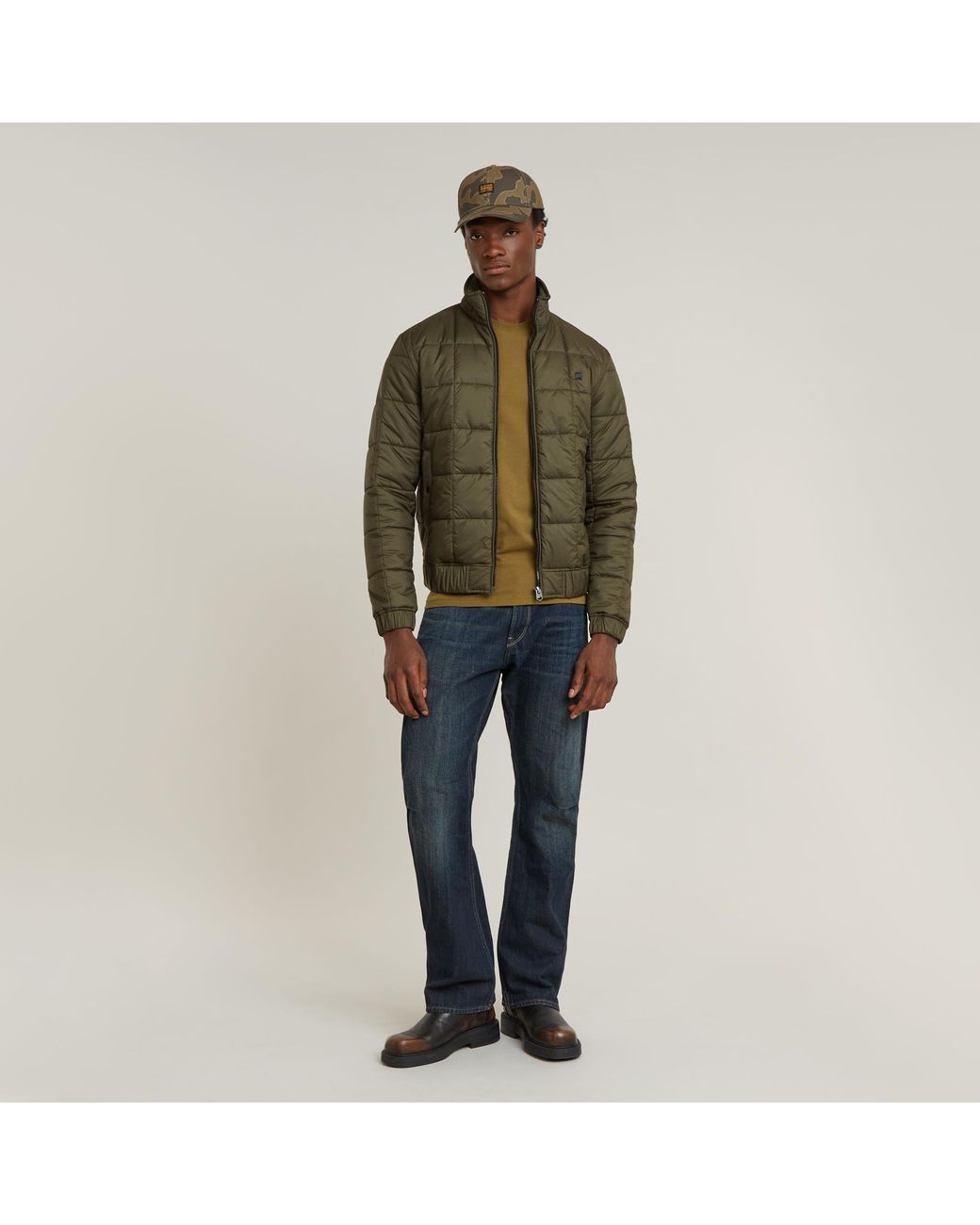 G-Star Meefic Quilted Jack in het Green voor heren