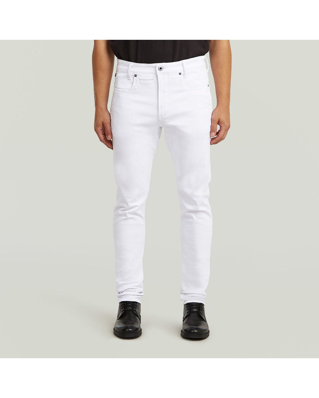 Jean D-Staq Slim G-Star pour homme en coloris White