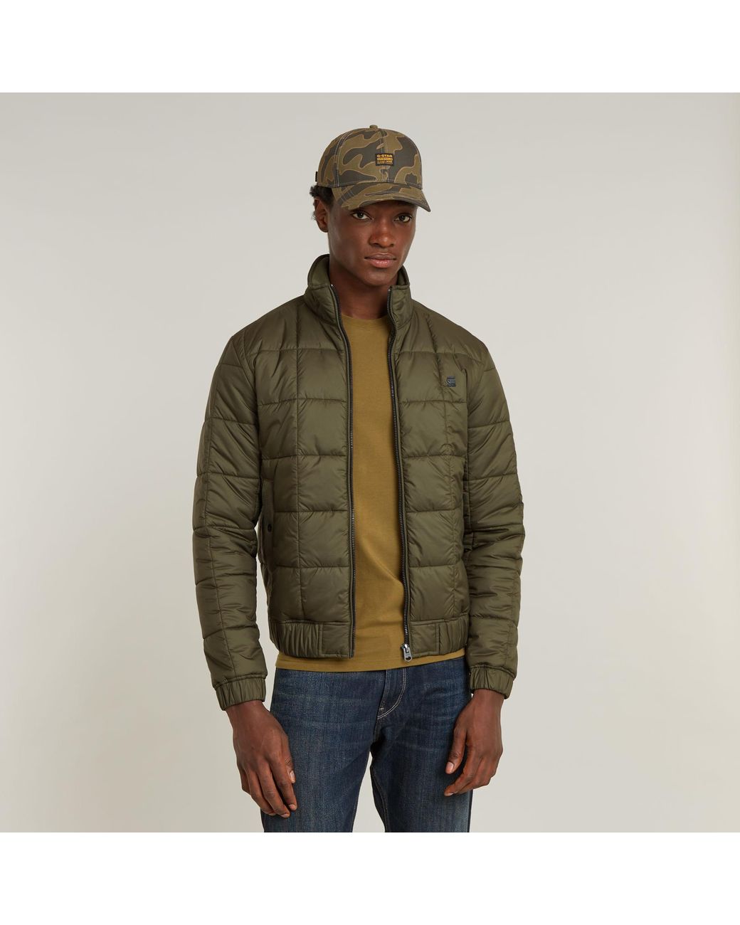 G-Star Meefic Quilted Jack in het Green voor heren