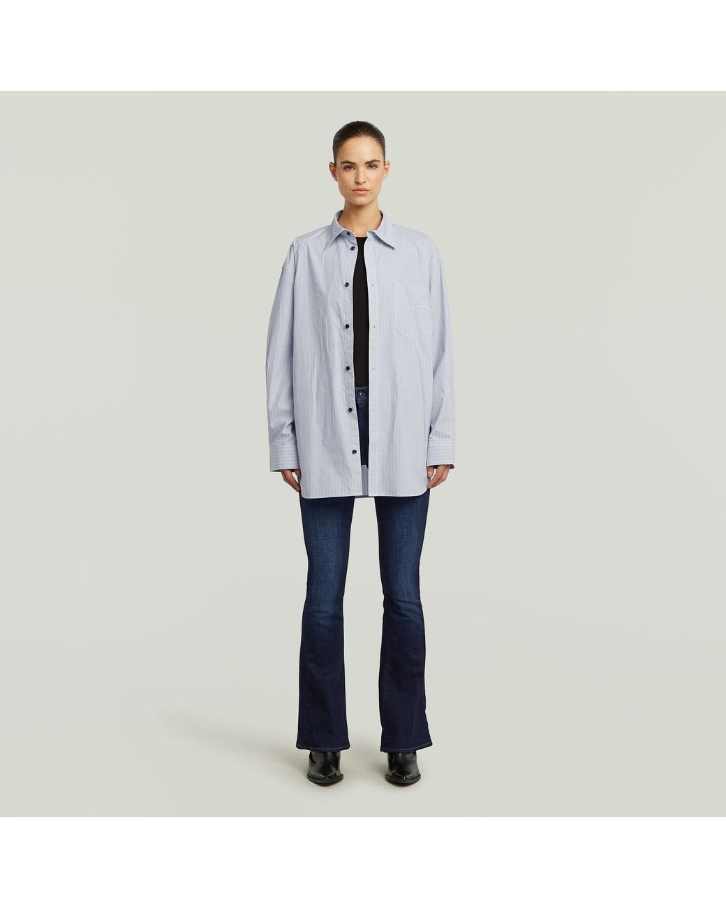 G-Star Oversized Long Overhemd in het Blue
