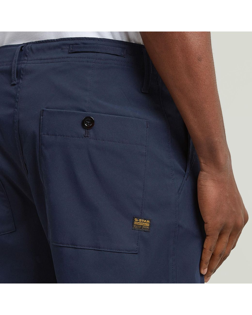 Chino Pleated Relaxed Tapered G-Star pour homme en coloris Blue