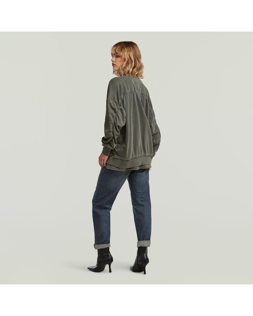 G-Star Gray Puckering Sweater