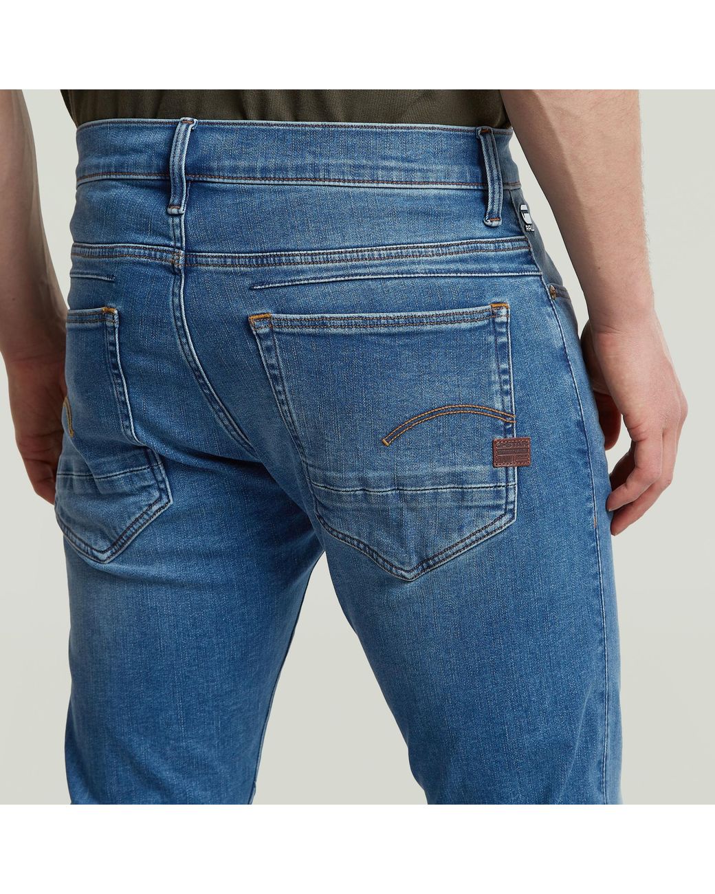 G-Star Blue D-Staq 5-Pocket Slim Jeans for men