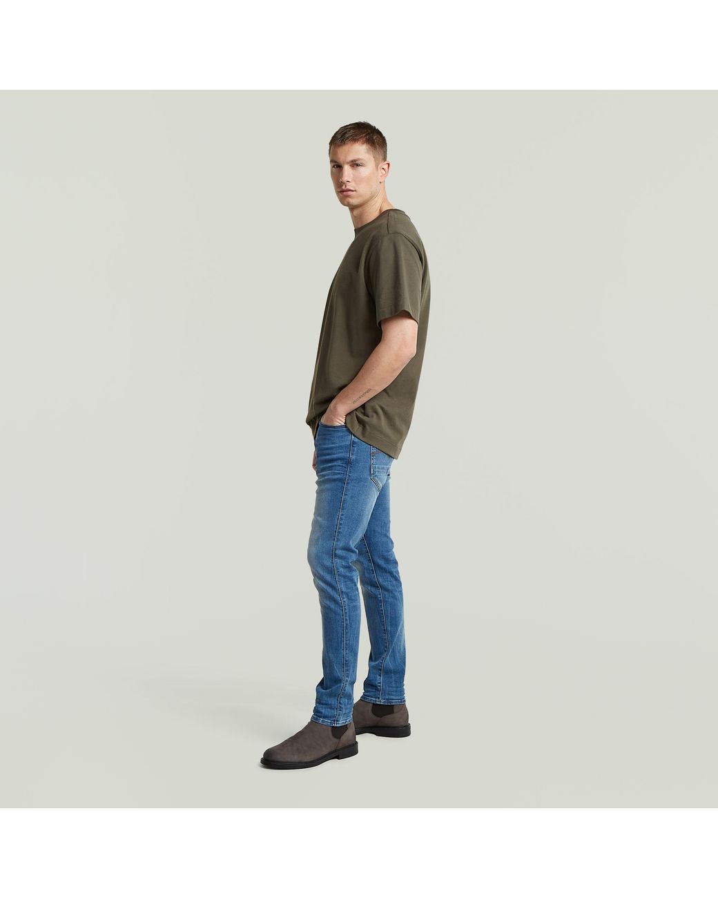 G-Star Blue D-Staq 5-Pocket Slim Jeans for men