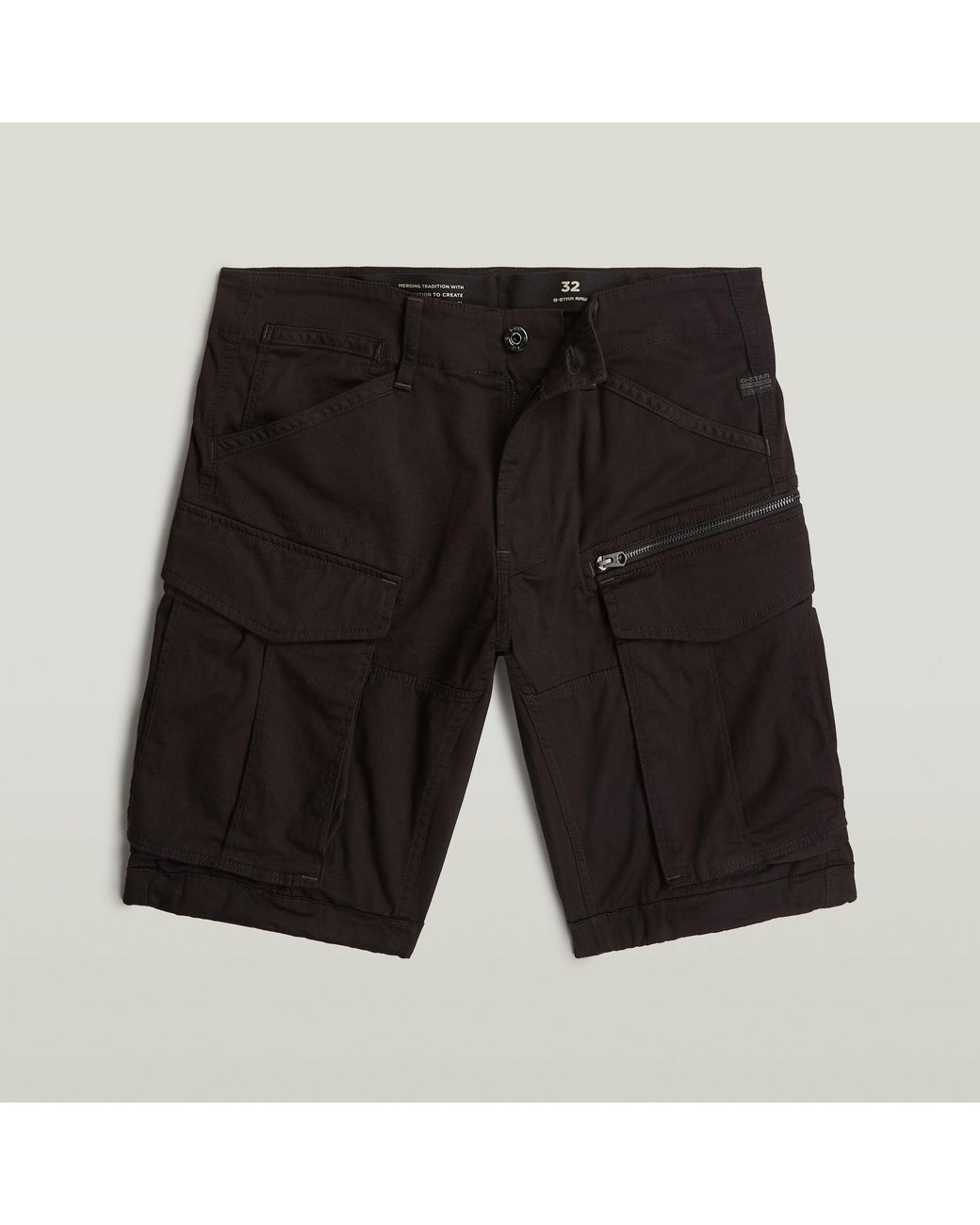 G-Star Rovic Zip Regular Short in het Black voor heren