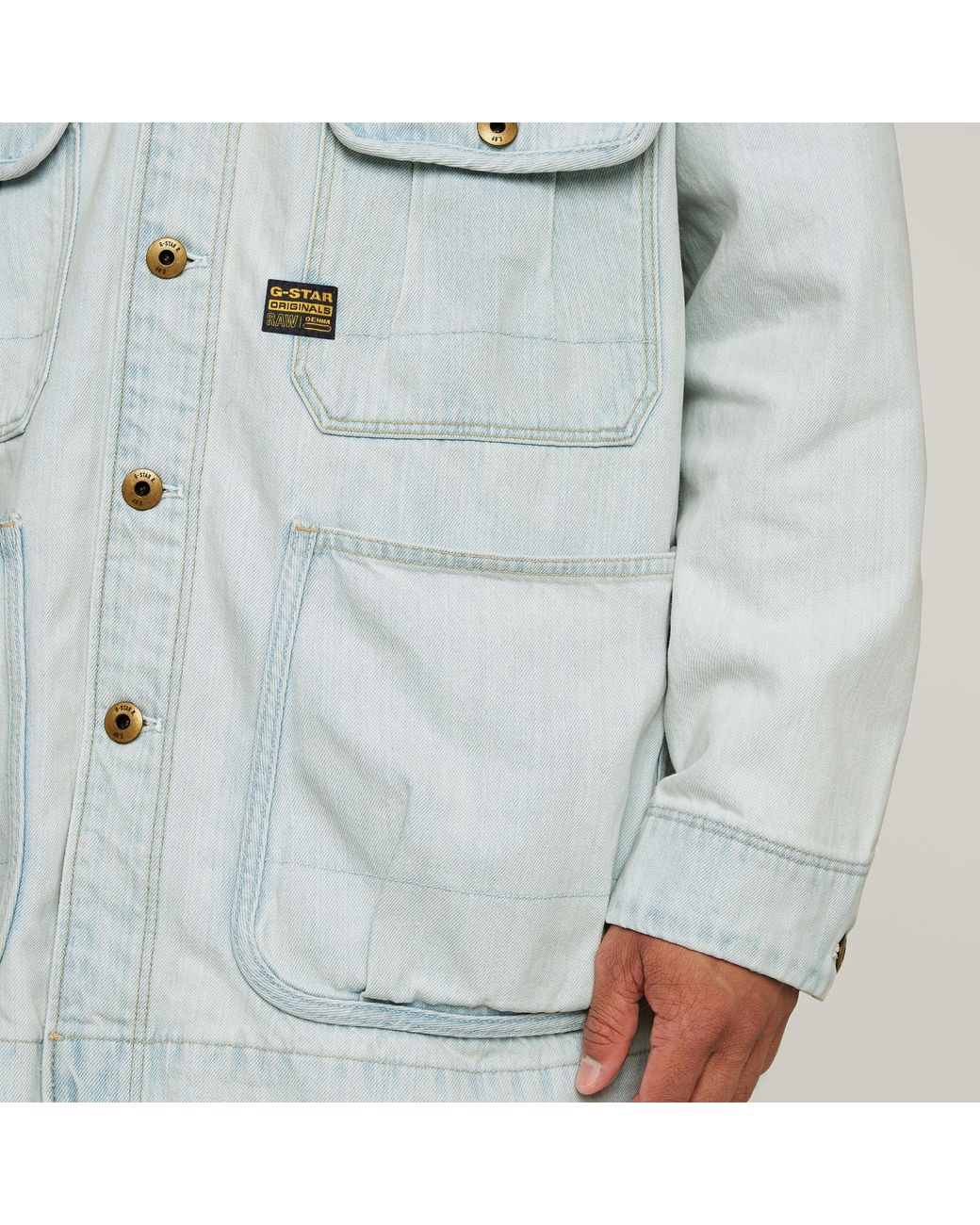 G-Star Blue Oversized Chore Jacket for men