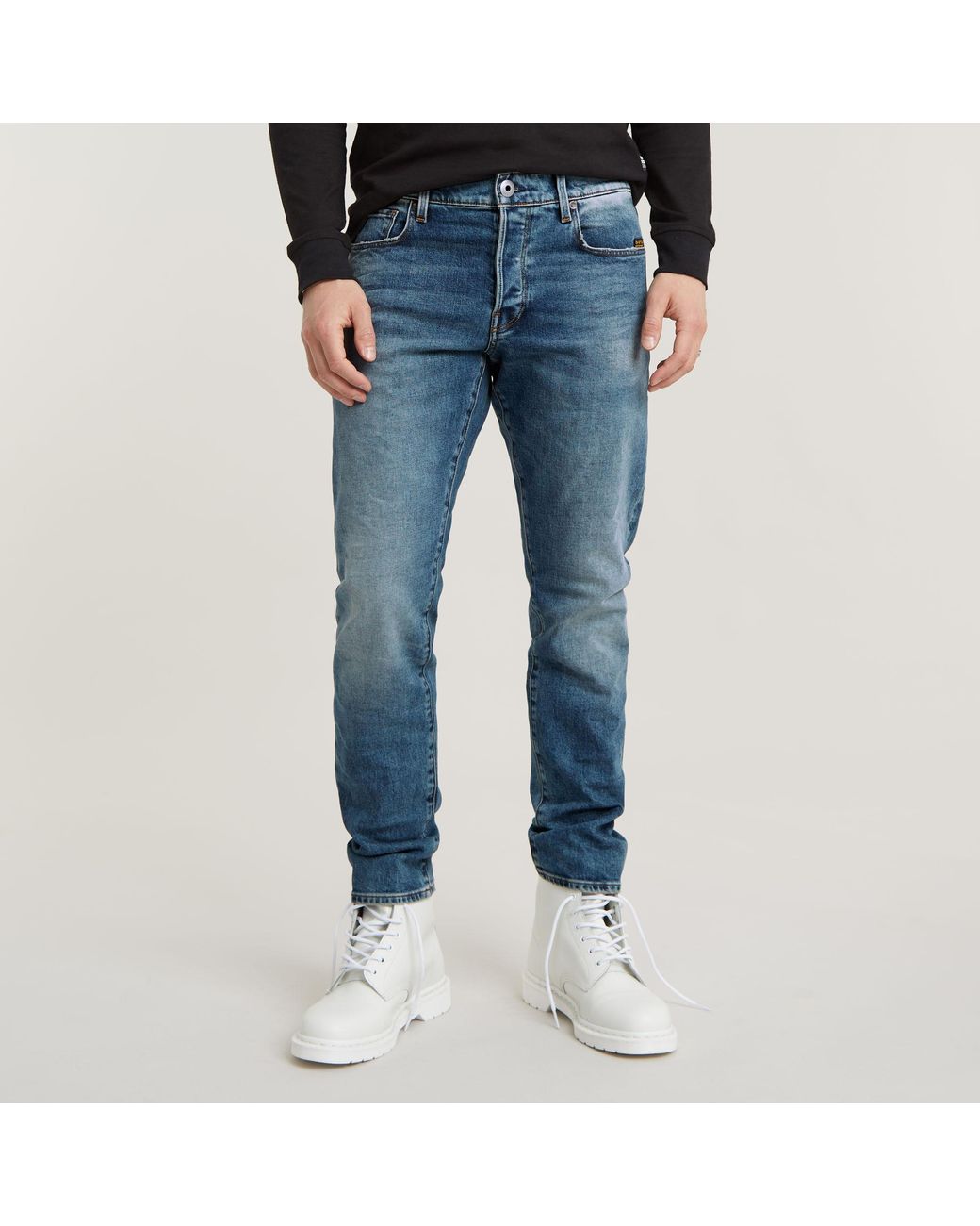 G-Star Blue Gstar 3301 Taper Jeans for men