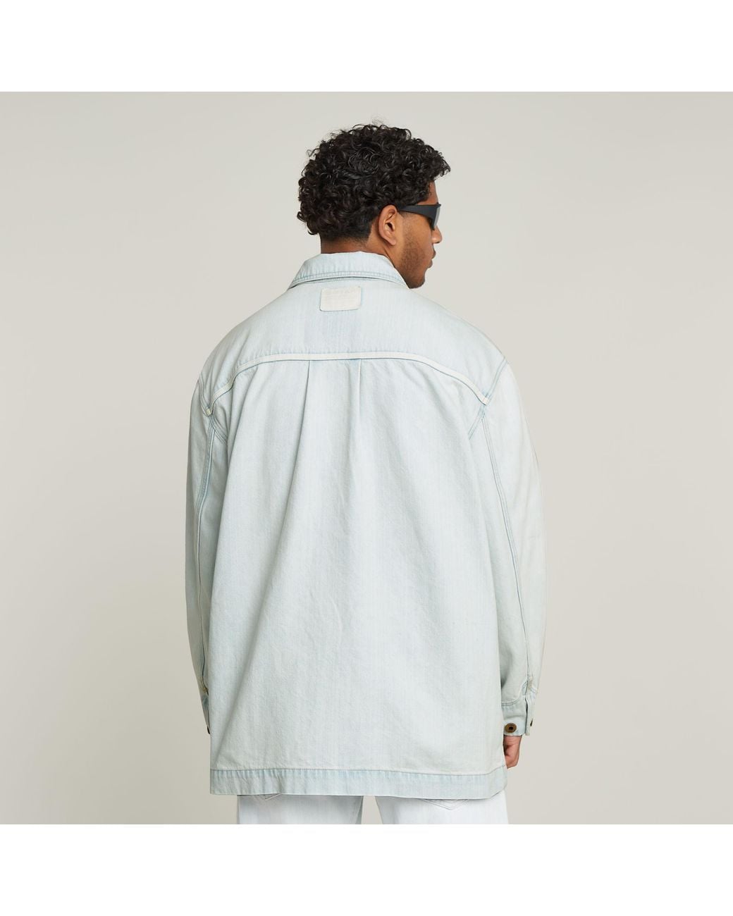 G-Star Blue Oversized Chore Jacket for men