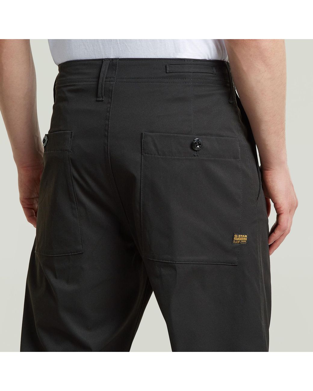 Chino Pleated Relaxed G-Star pour homme en coloris Black