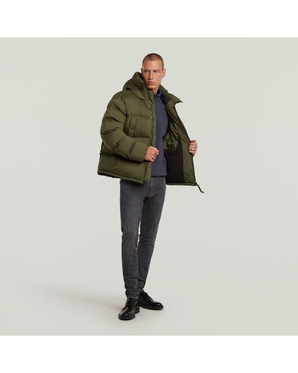G-Star Green Expedition Puffer Jacket for men