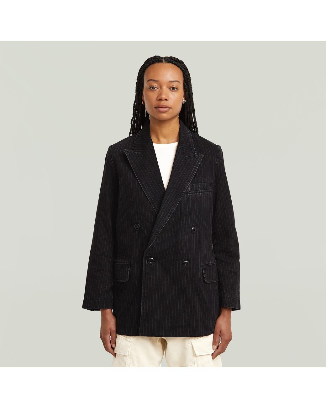G-Star Double Breasted Blazer in het Black