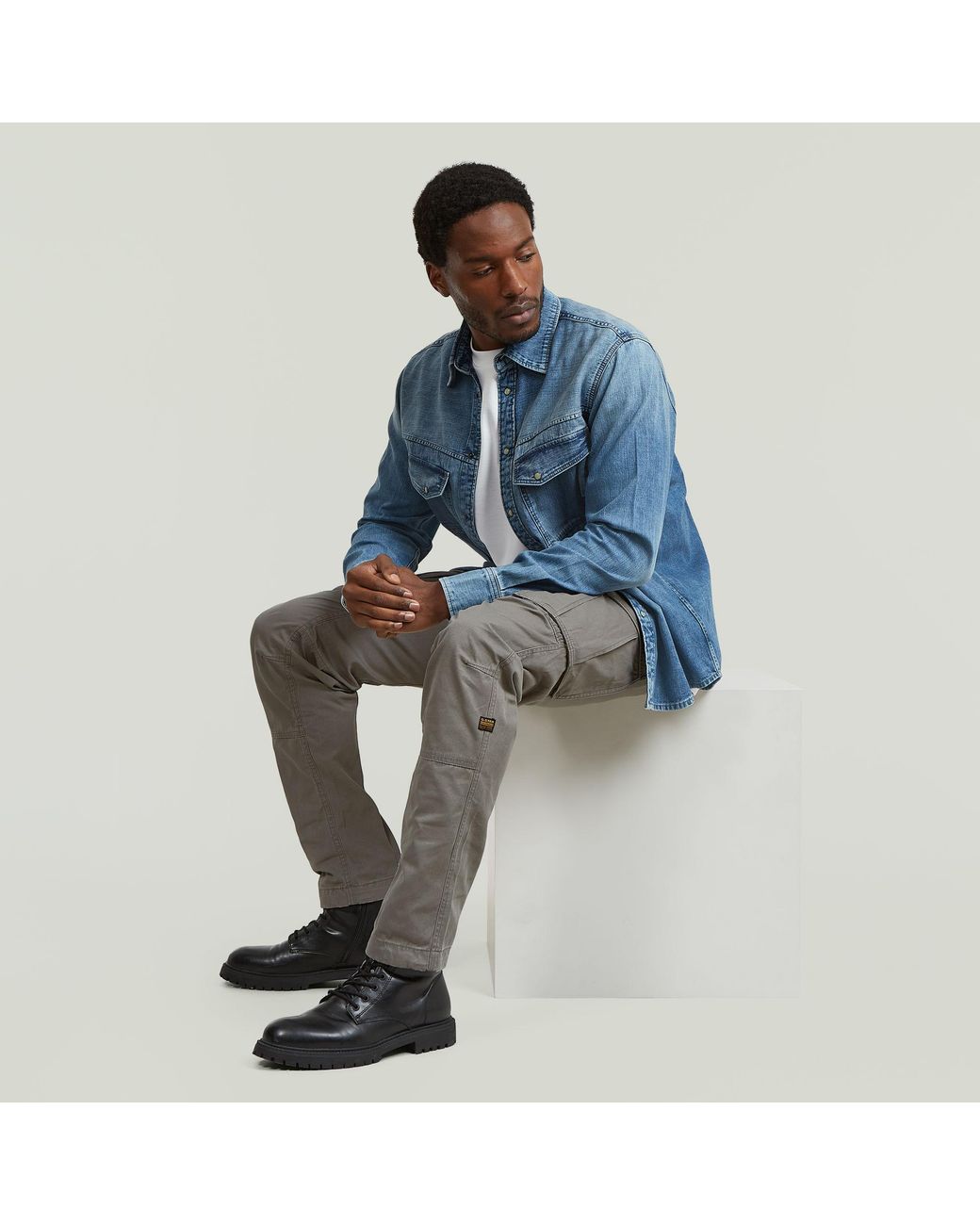 Pantalon Rovic Zip 3D Regular Tapered G-Star pour homme en coloris Gray