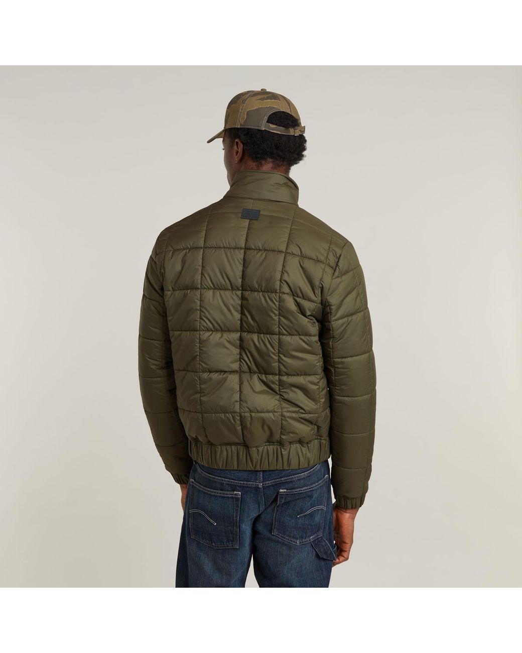 G-Star Meefic Quilted Jack in het Green voor heren