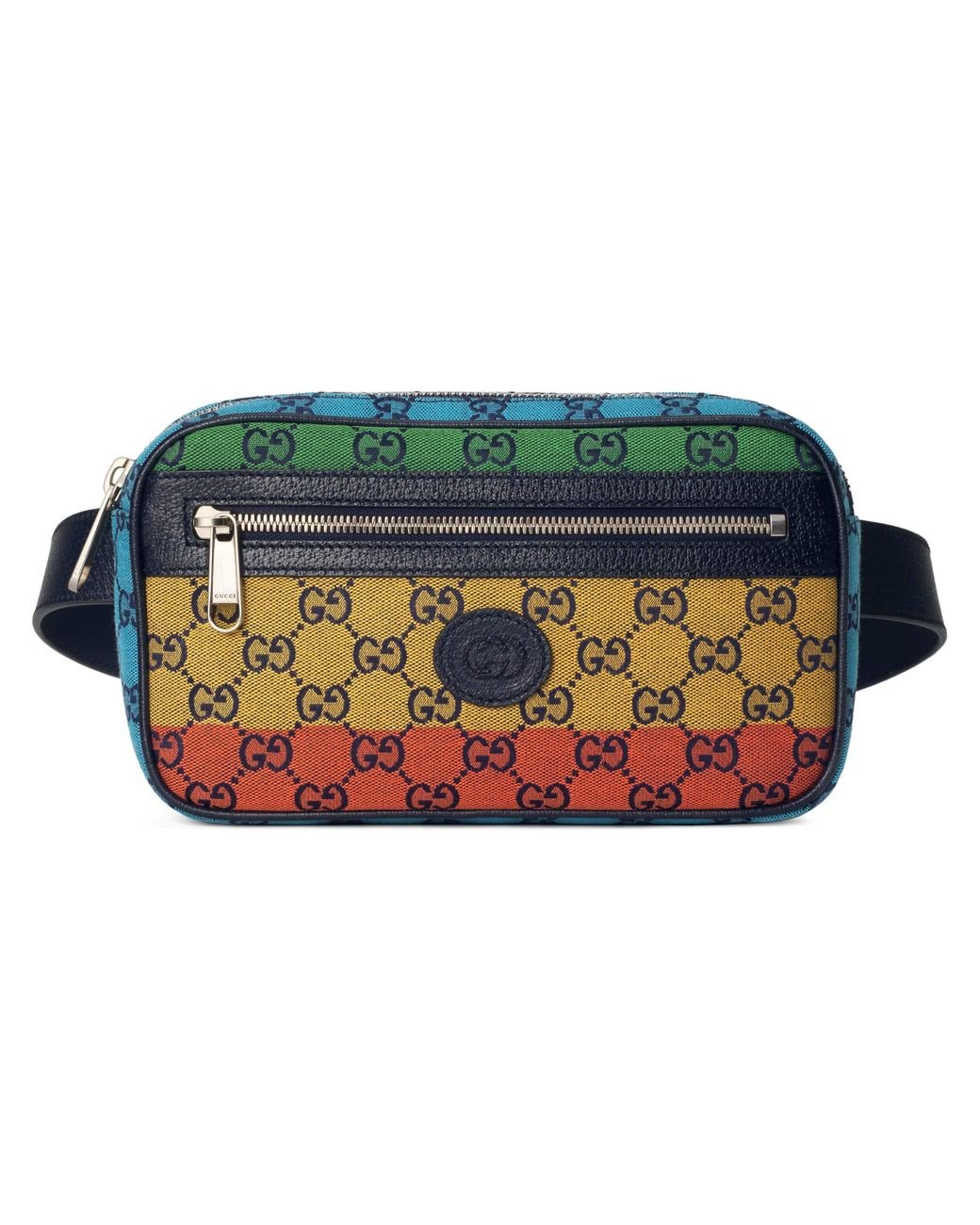 Gucci GG Multicolour Belt Bag in Yellow for Men | Lyst