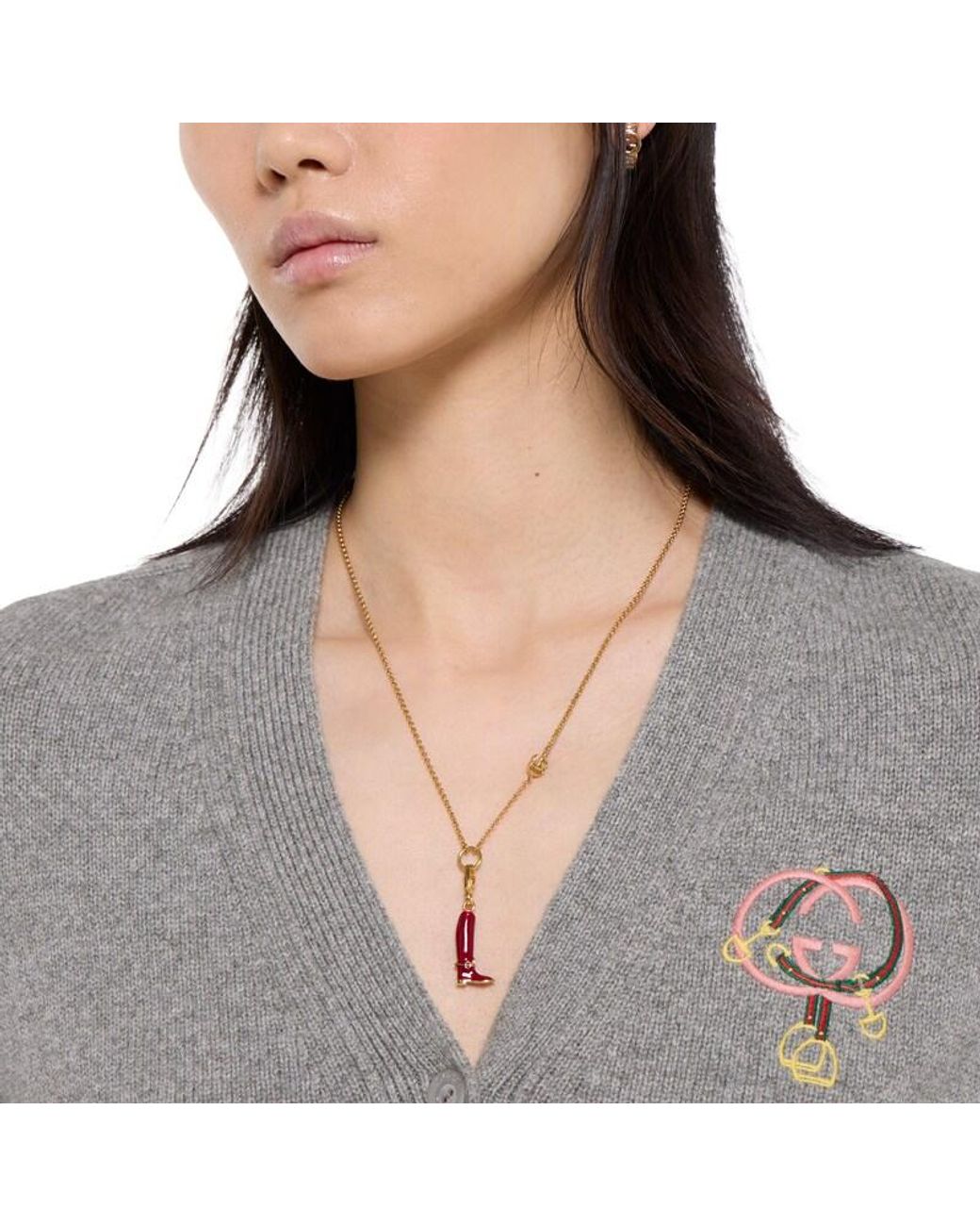 Gucci Red Horsebit Boot Charm