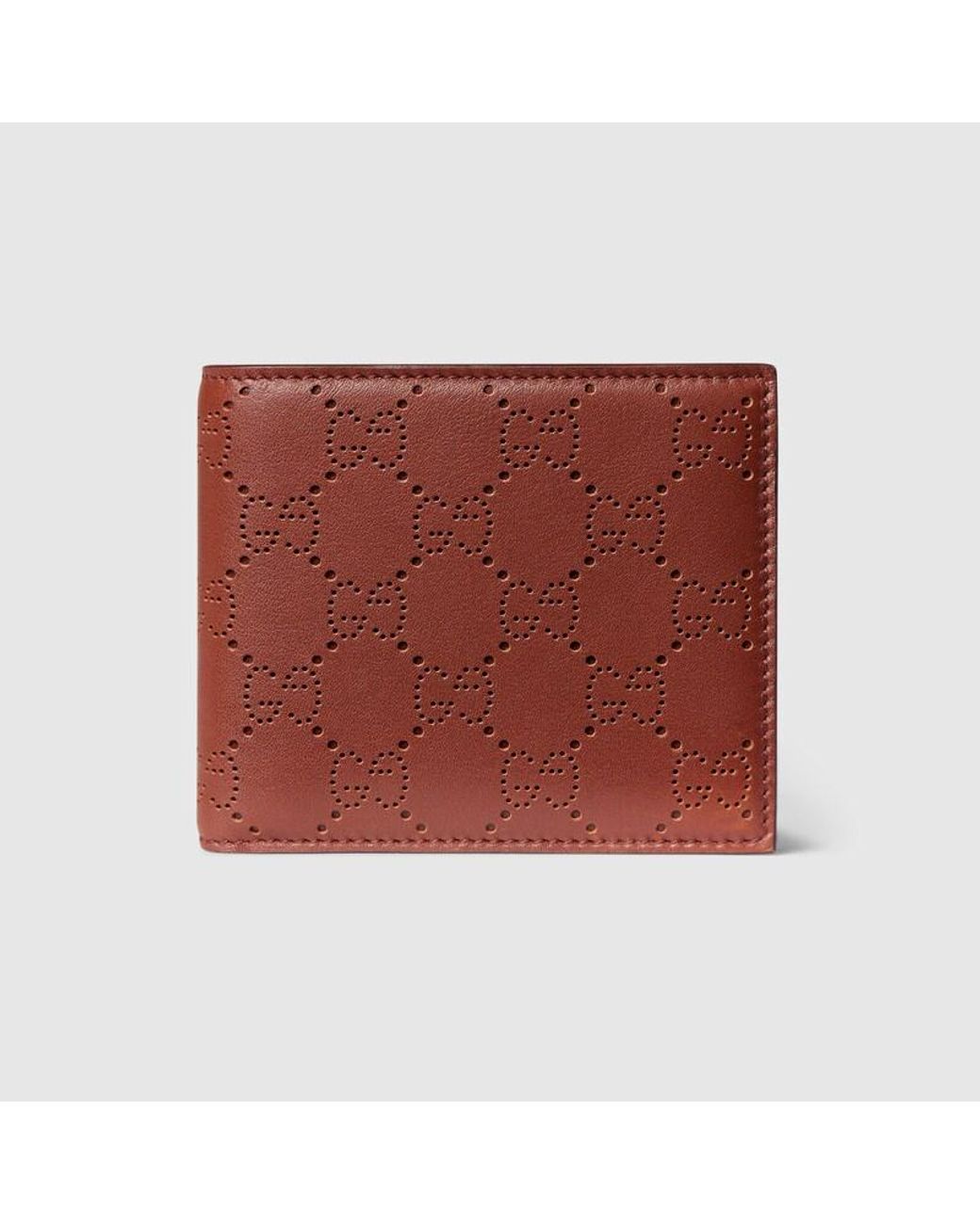 Gucci Red Aria Bi-Fold Wallet, Leather for men