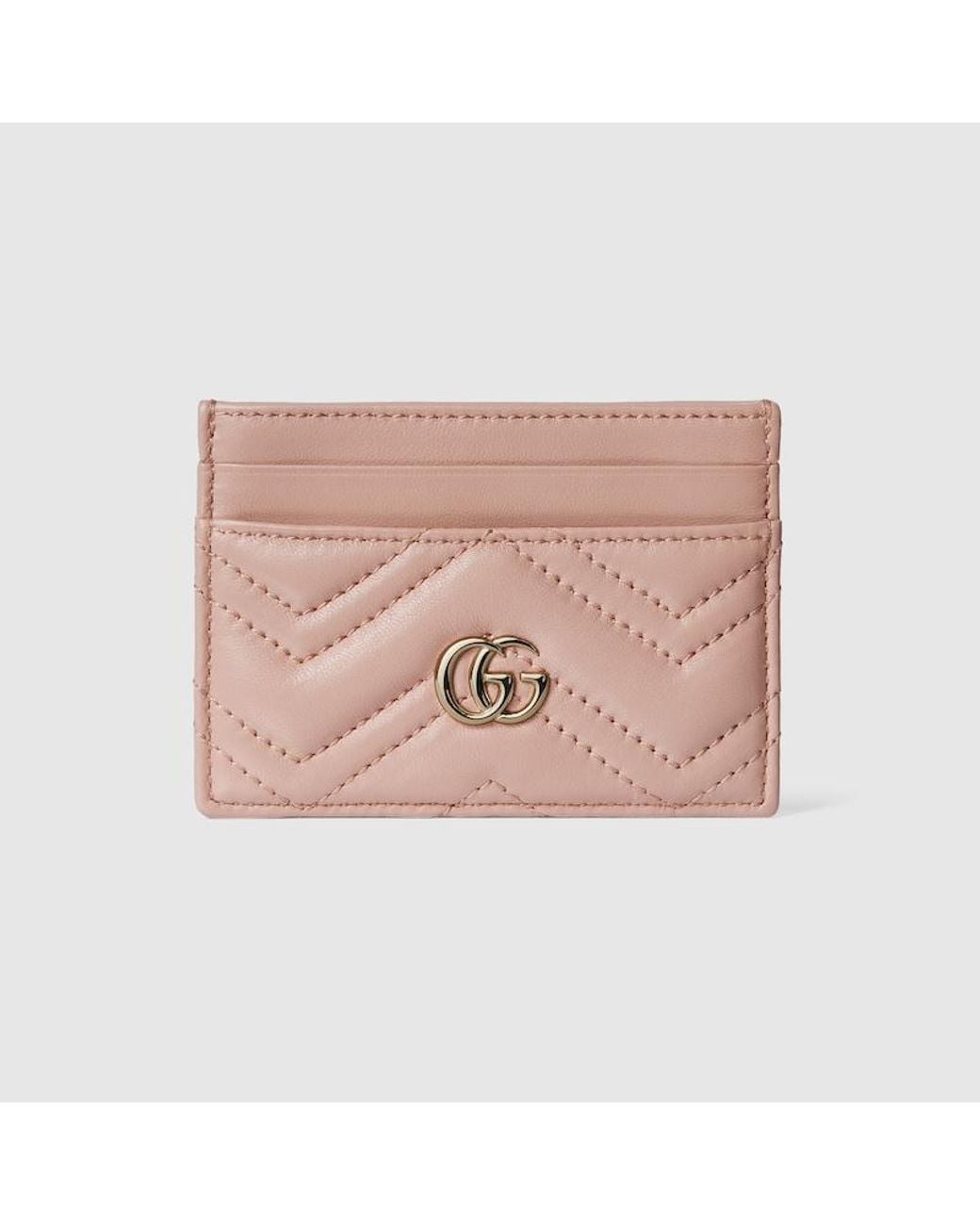 Gucci Pink Gg Marmont Card Case