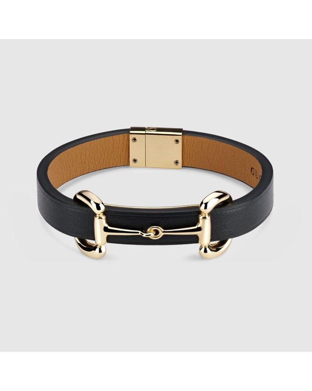 Gucci Brown Leather Bracelet With Horsebit