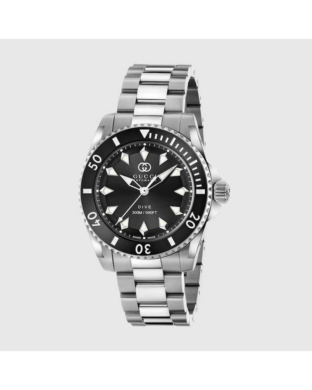 Gucci Metallic Dive Watch, 40Mm for men