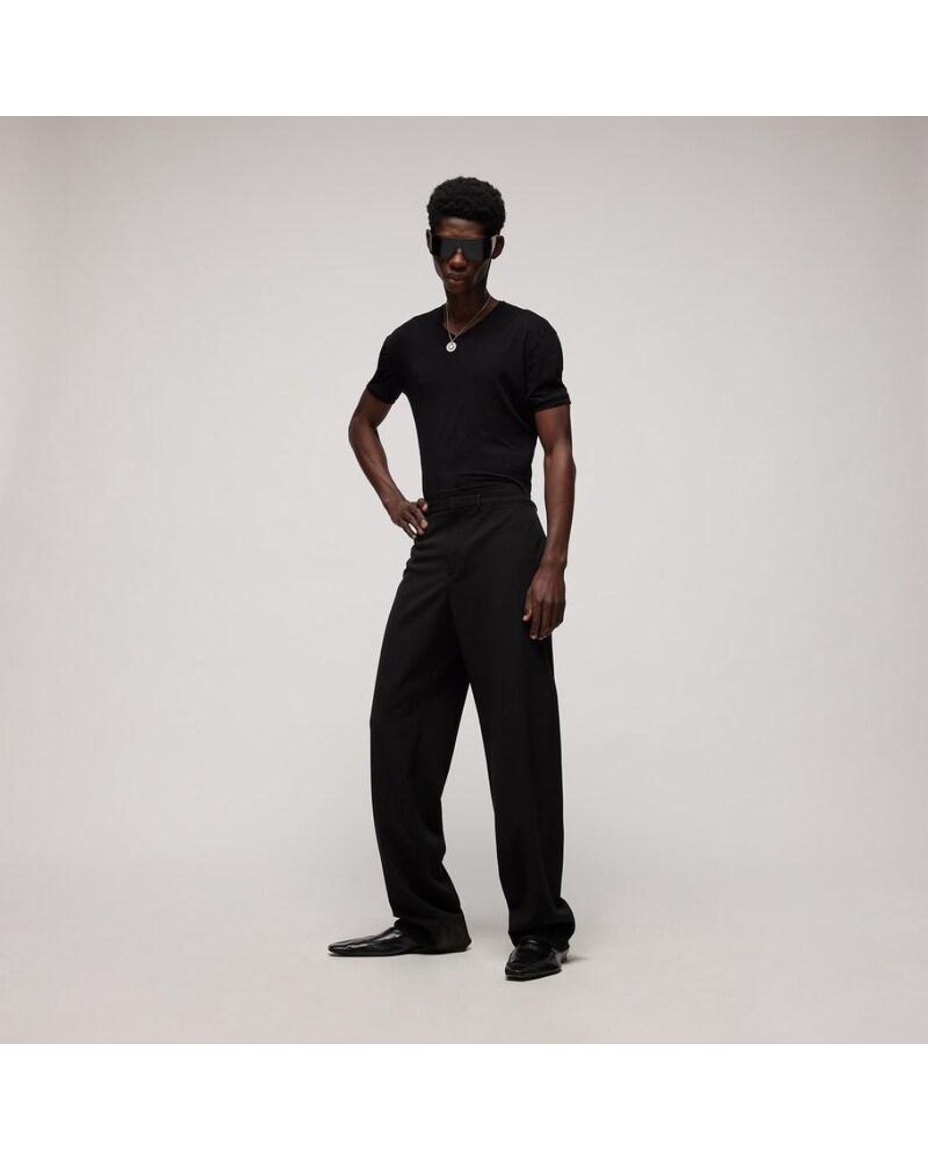 Gucci Black Technical Stretch Wool Pants