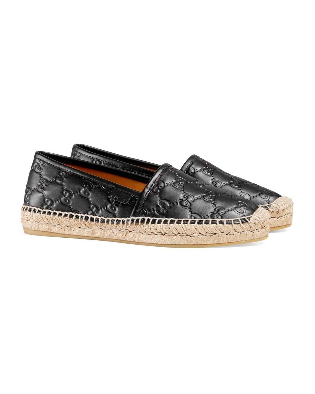 Gucci Signature Leather Espadrille | Lyst