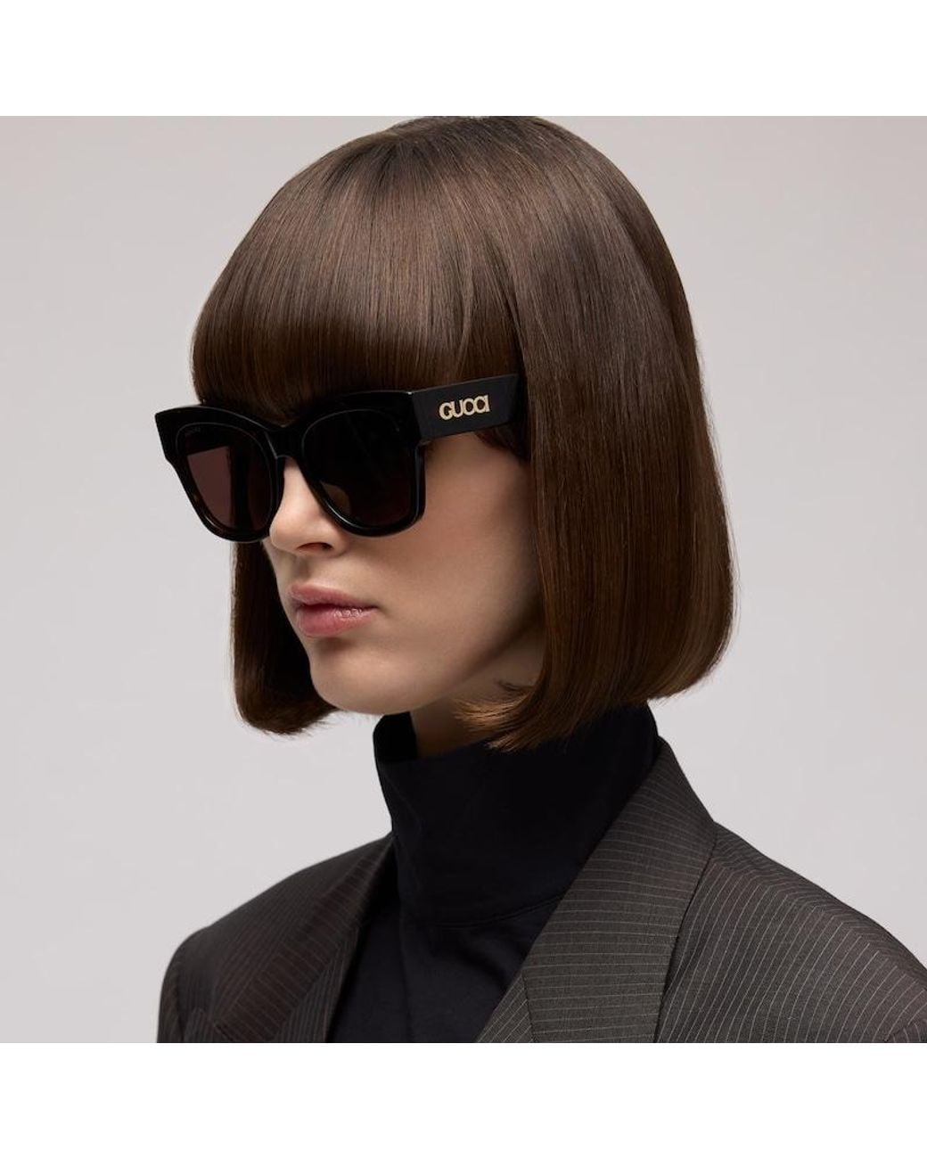Gucci Brown Butterfly Frame Sunglasses