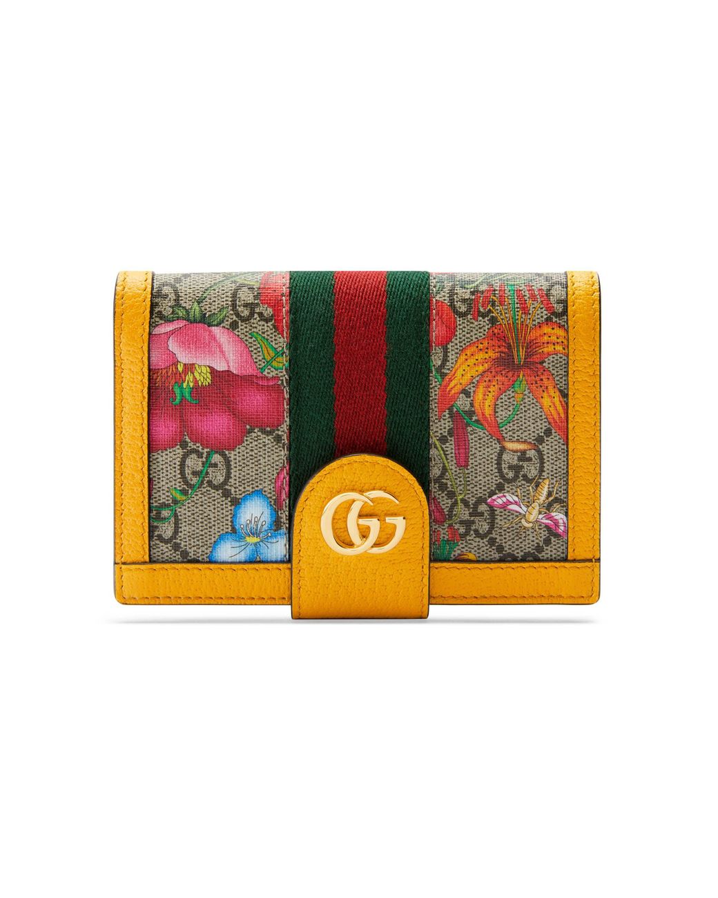 Gucci Ophidia GG Flora Passport Case in Natural Lyst