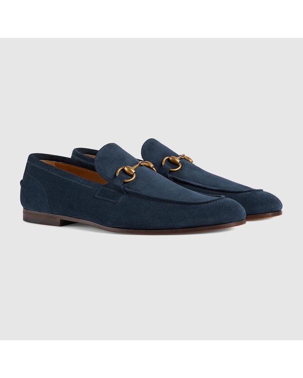 Gucci Blue Jordaan Loafer, Suede for men