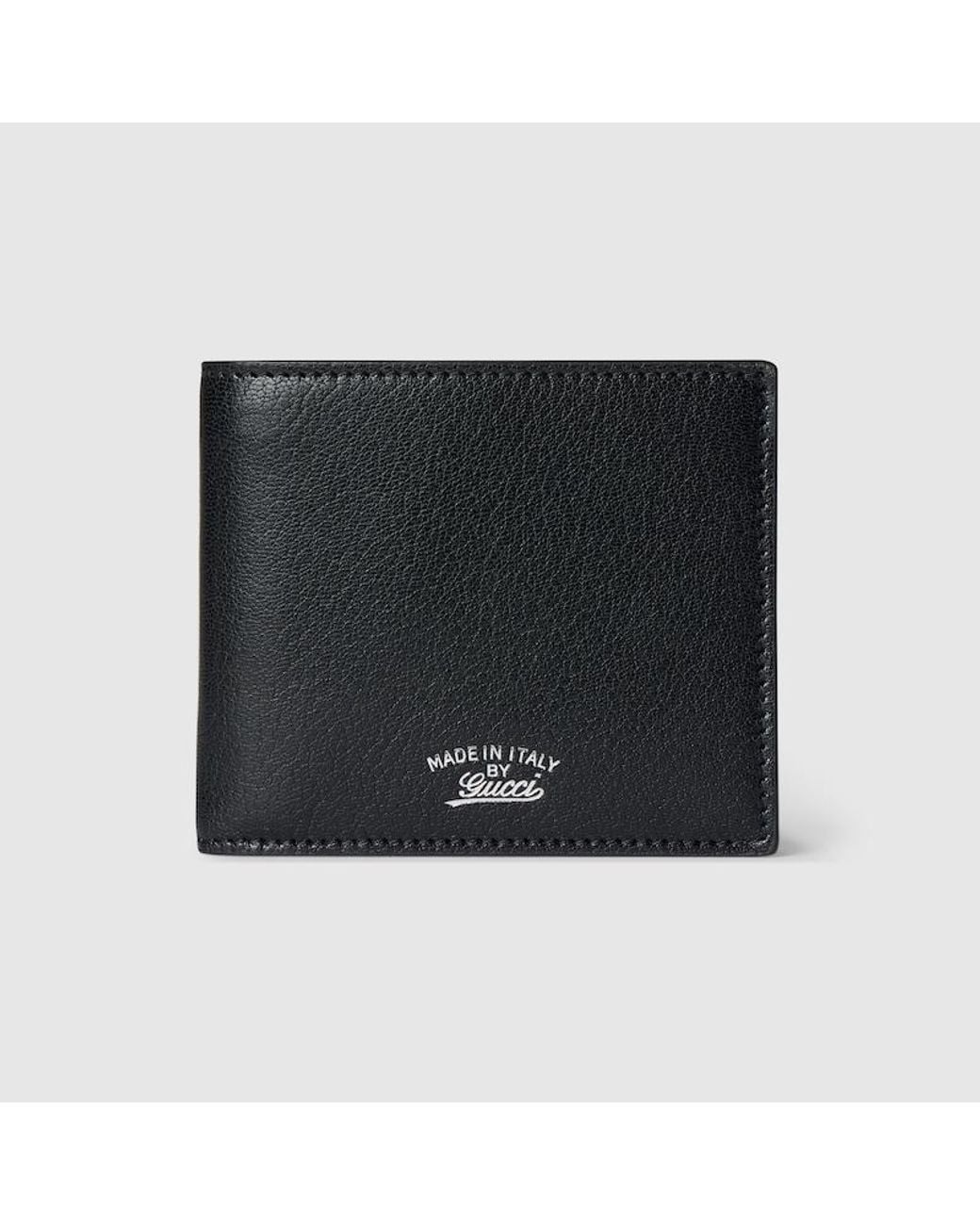 Gucci Black Lira Bi-Fold Wallet, Leather for men