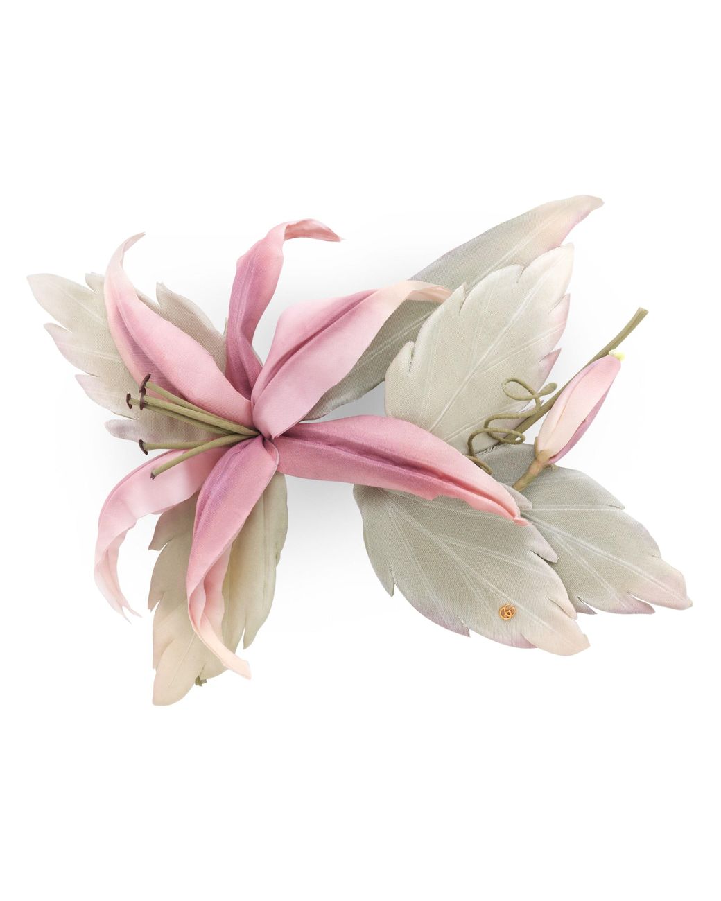 Gucci Cotton And Silk Flower Brooch Lyst