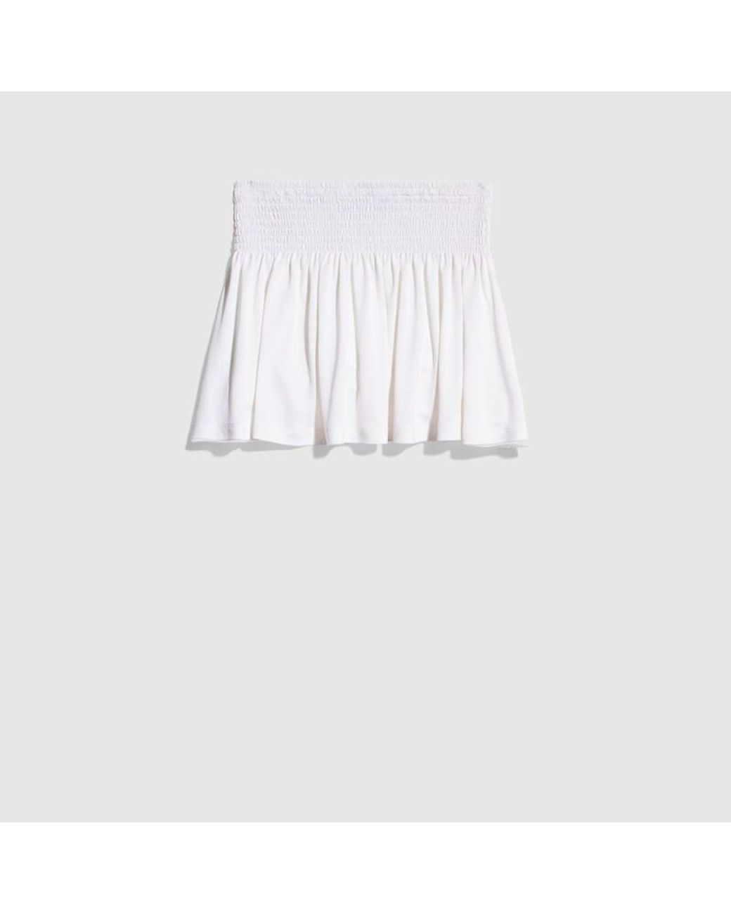 Gucci White Silk Jersey Skirt With Embroidery