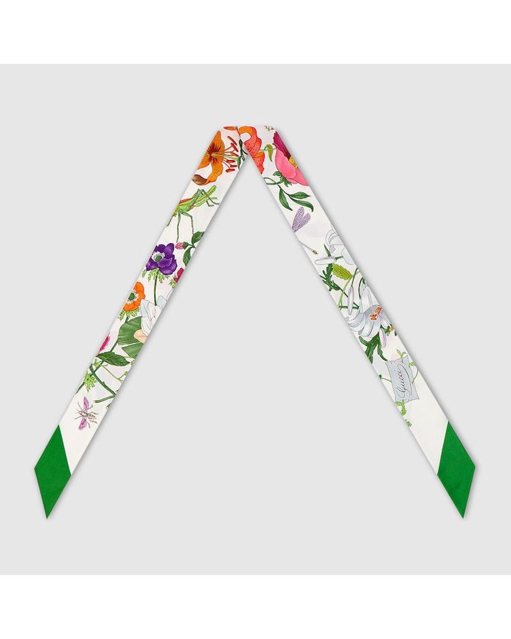 Gucci Green Silk Foulard