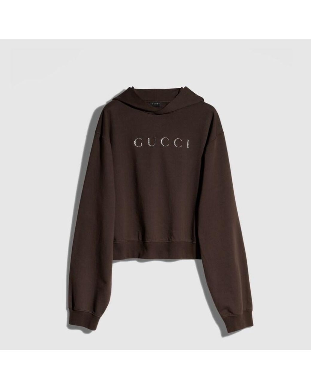 Gucci Brown Cotton Jersey Sweatshirt With Print