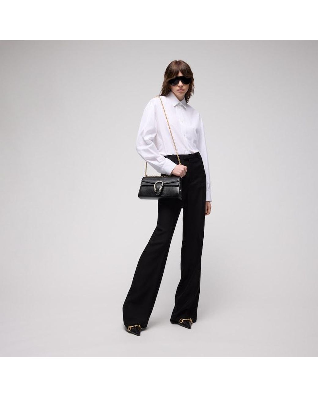Gucci White Gg Cotton Poplin Damier Shirt