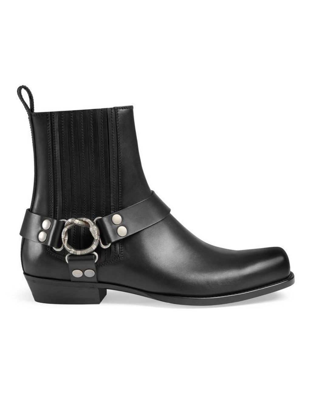 Gucci Leather Boot With Snake Ring in for |