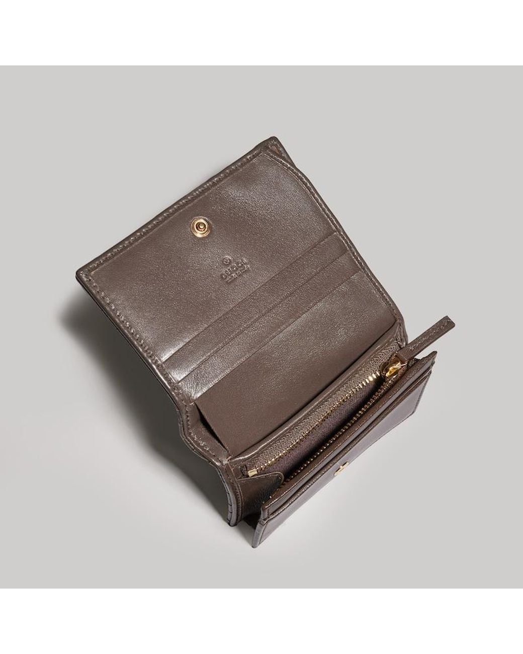 Gucci Metallic Gg Marmont Small Wallet, Leather